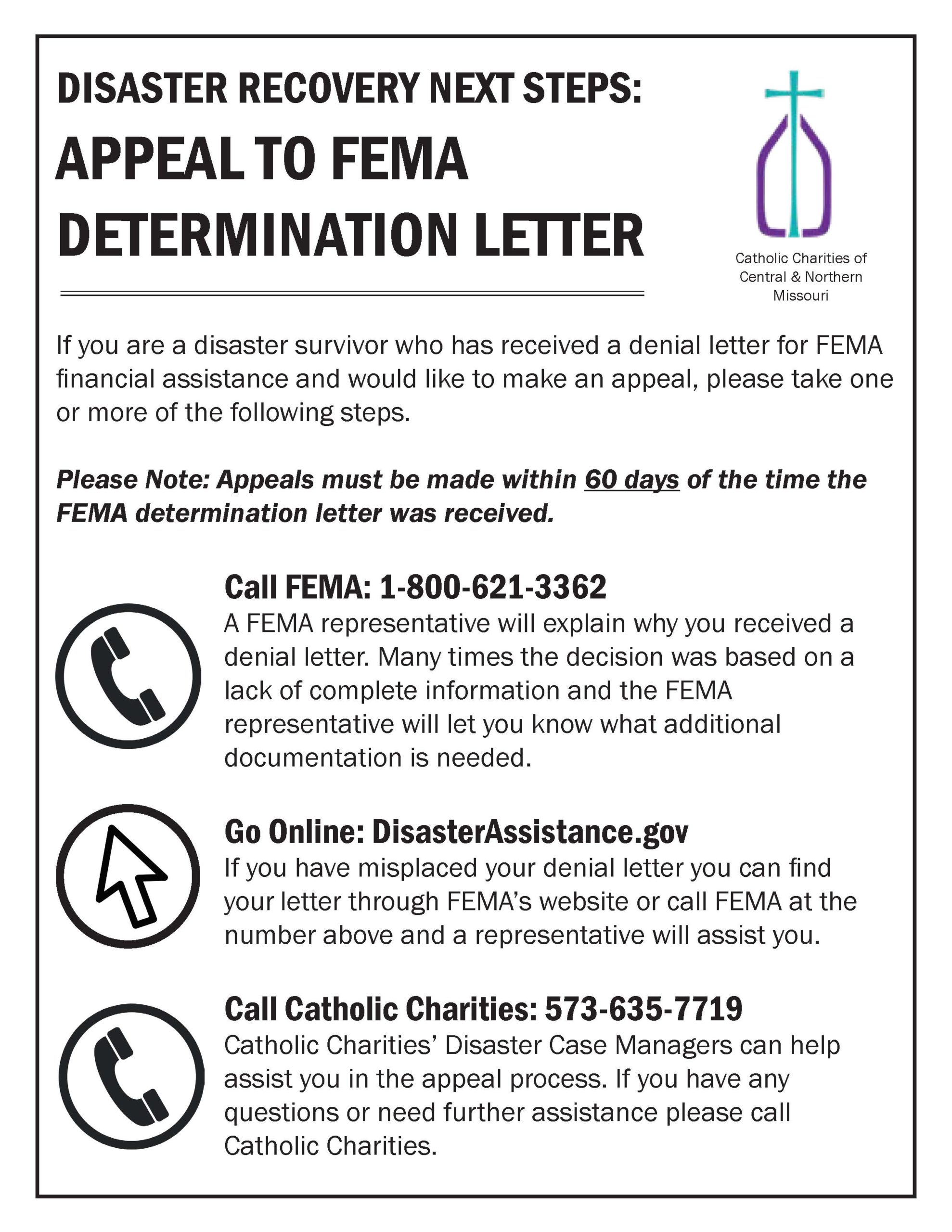 Disaster Recovery Next Steps Appeal FEMA Determination Letter